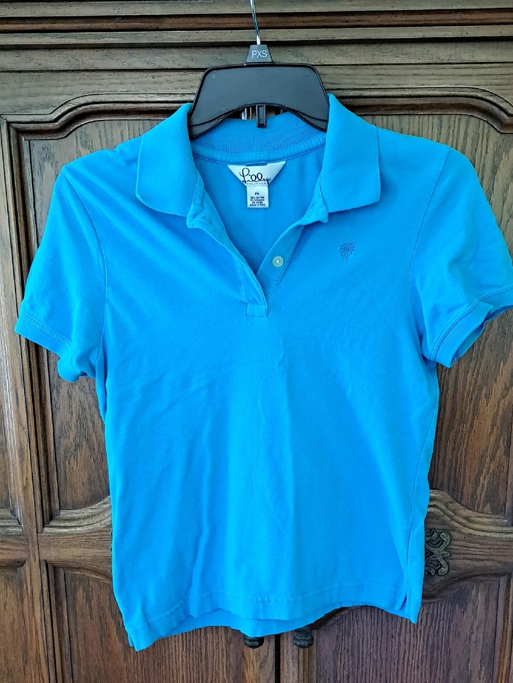 Lilly Pulitzer Turquoise Short-Sleeve Polo